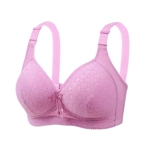 SnZhen Plus Size Full Coverage Wireless Bra Women's Solid Color Large Size Full Cup Bra Without Underwire Hold Side Breasts Sagging Daily Bra