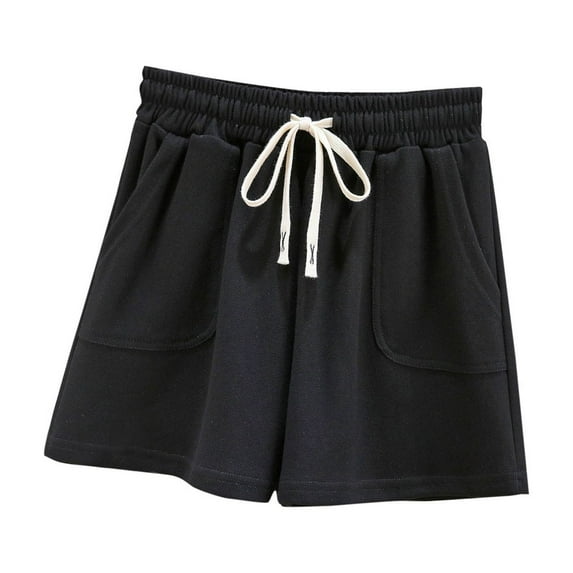 SnZhen Shorts for Women Loose Fit Women's Summer Solid Pocket Home Casual Sports Shorts