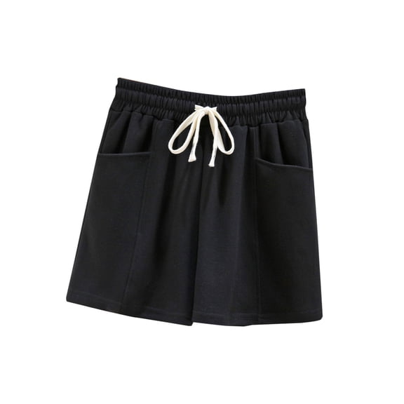 SnZhen Shorts for Women Loose Fit Women's Summer Solid Pocket Home Casual Sports Shorts