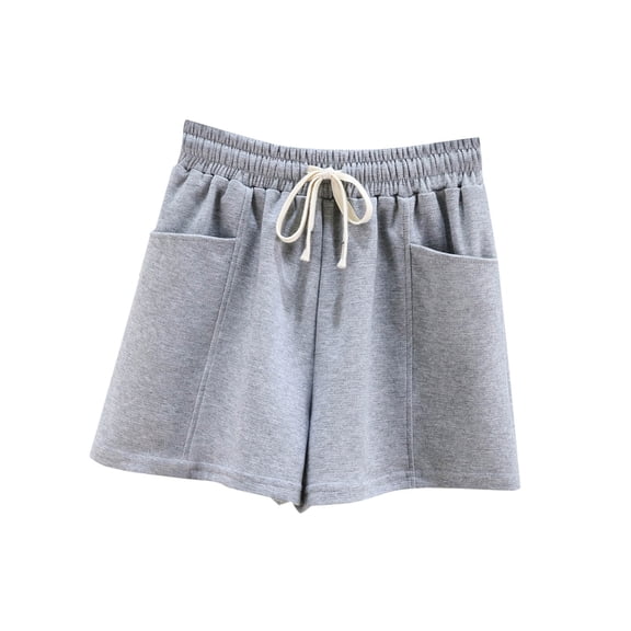 SnZhen Shorts for Women Loose Fit Women's Summer Solid Pocket Home Casual Sports Shorts