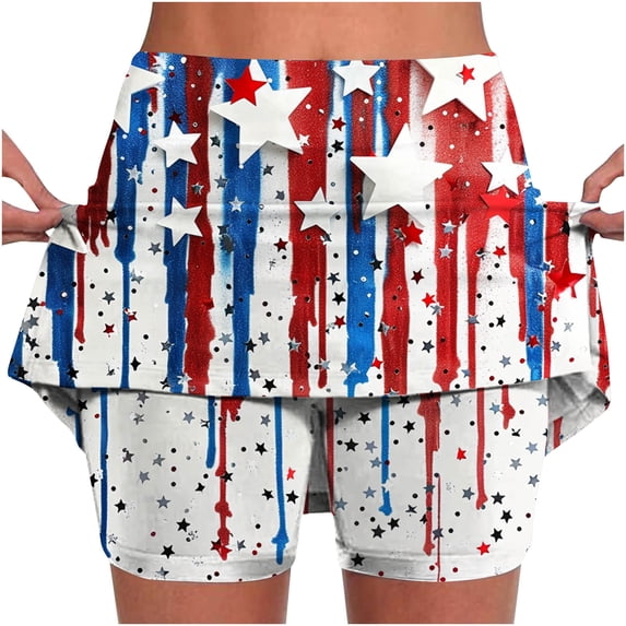 SnZhen Shorts for Women with Pockets Women's Printing Athletic Shorts High Waist Pockets Yoga Pant