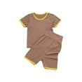 thumbnail image 1 of SnZhen Summer Fridays Baby Summer Solid Color Short Sleeve Shorts Set For Baby Boys And Girls, 1 of 2