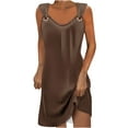 thumbnail image 1 of SnZhen Sundresses for Women 2024 Women's Printed Round Neck Casual Sleeveless Suspender Dress, 1 of 5
