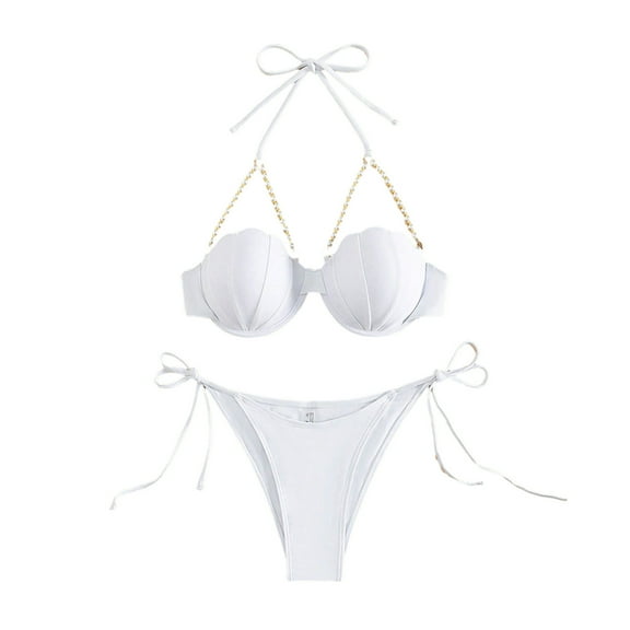 SnZhen Swim Suits for Women 2024 Family Swimsuits Matching Set Print Hollow Out Backless Swimwear