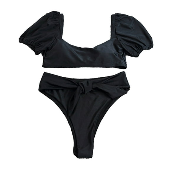 SnZhen Swim Suits for Women 2024 Family Swimsuits Matching Set Print Hollow Out Backless Swimwear