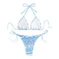 thumbnail image 1 of SnZhen Swim Suits for Women 2024 Family Swimsuits Matching Set Print Hollow Out Backless Swimwear, 1 of 4