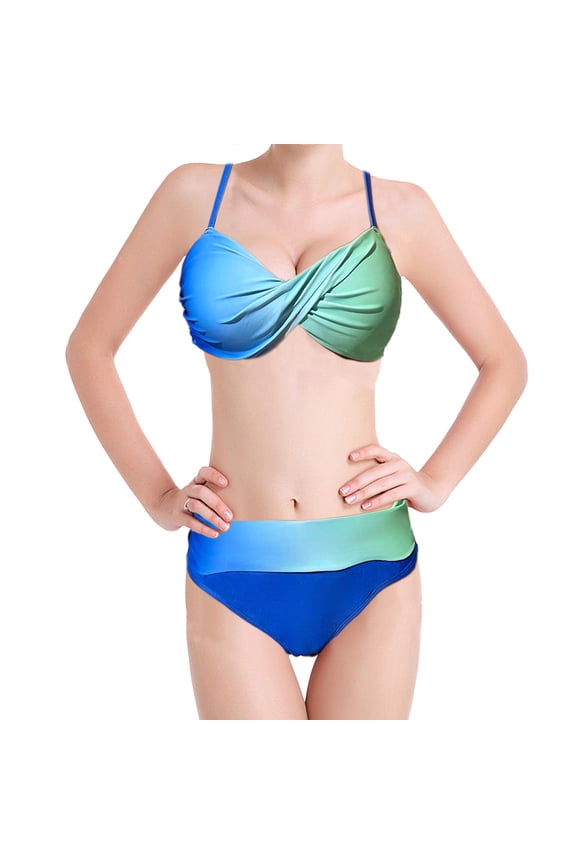 Swim Suits for Women 2024 Family Swimsuits Matching Set Print Hollow Out Backless Swimwear