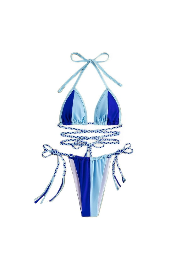 Swim Suits for Women 2024 Family Swimsuits Matching Set Print Hollow Out Backless Swimwear