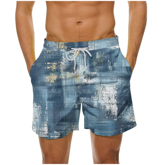 SnZhen Swim Under $15 Mens Swimming Trunks Men's Summer Loose Beach Shorts Pocket Swimming Pants