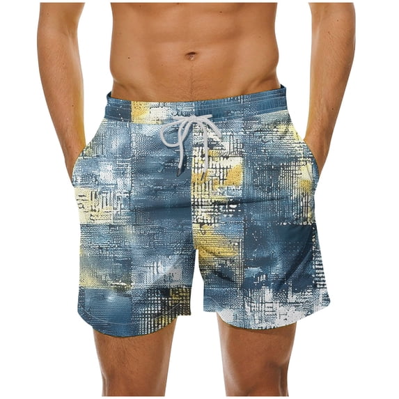 SnZhen Swim Under $15 Mens Swimming Trunks Men's Summer Loose Beach Shorts Pocket Swimming Pants