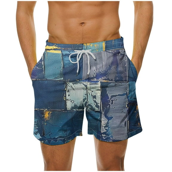 SnZhen Swim Under $15 Mens Swimming Trunks Men's Summer Loose Beach Shorts Pocket Swimming Pants