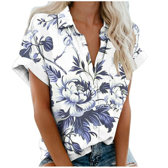 SnZhen T Shirts for Women Women's Regular Casual Printed Short Sleeved BlousesTop