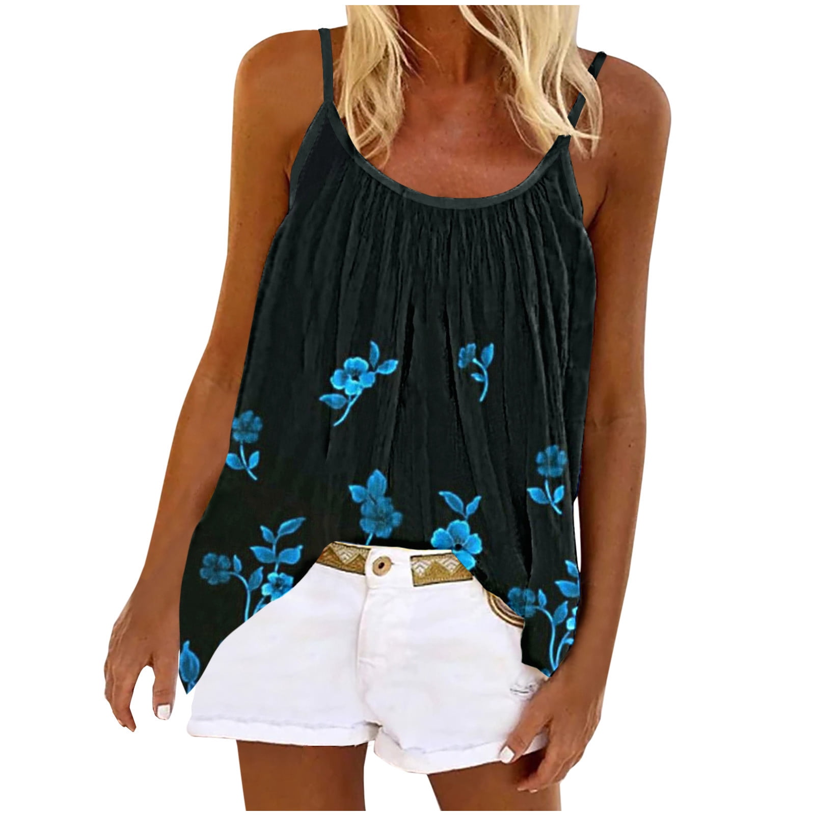 SnZhen Tank Tops for Women 2024 Fashion Women's Casual Loose Printed T
