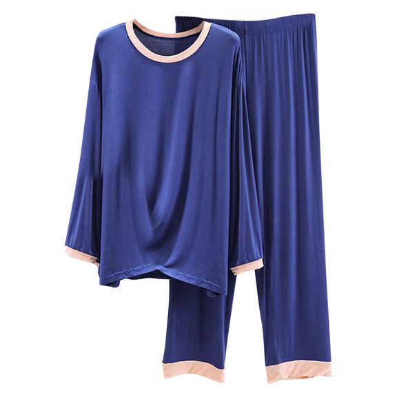 SnZhen Two Piece Sets for Women Women Fashion Round Neck Casual Long Sleeved Tops Outing Long Pants Sets