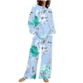 thumbnail image 1 of SnZhen Two Piece Sets for Women Women's Casual Printed Long Sleeved Round Neck Top With Pants Set, 1 of 5