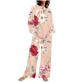 thumbnail image 1 of SnZhen Two Piece Sets for Women Women's Casual Printed Long Sleeved Round Neck Top With Pants Set, 1 of 5