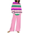 thumbnail image 1 of SnZhen Two Piece Sets for Women Women's Casual Printed Long Sleeved Round Neck Top With Pants Set, 1 of 5