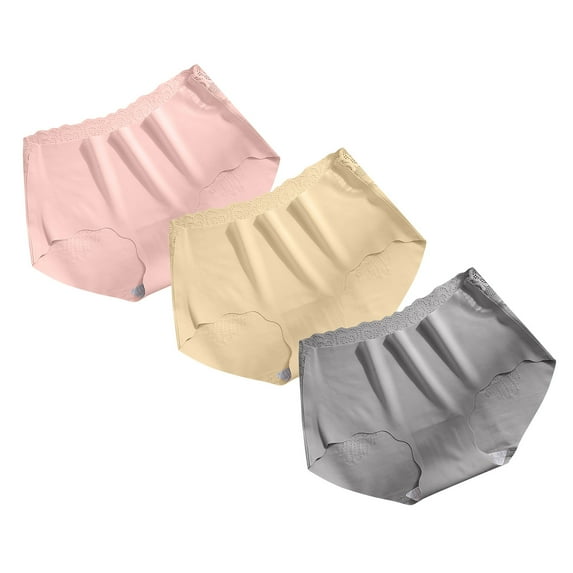 SnZhen Underwear Women Pack Women's Sexy Comfortable And Traceless Hip Wrap Triangular Solid Color Underwear