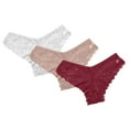 thumbnail image 1 of SnZhen Underwear Women Pack Women's Sexy Comfortable And Traceless V-Waist Hip Wrap Triangular Lace 3PC Underwear, 1 of 2