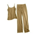 thumbnail image 1 of SnZhen Women's Casual Pajama Sets Fashion Solid Color Loose Solid Color Suspender Home Wear Two-piece Pajama Sets, 1 of 5