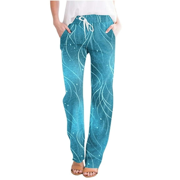 SnZhen Women's Casual Pants Fashion Daily Print Casual Loose Casual Full Length Pants