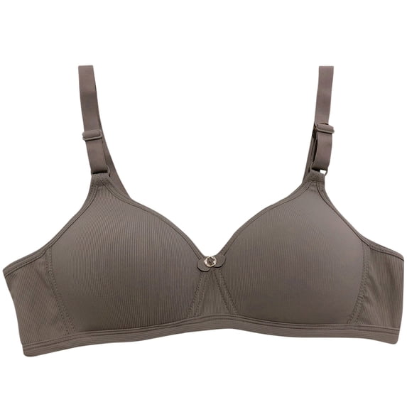 SnZhen Womens Bra With Buttons In Front Women's Non Steel Ring Style Printed Gathered Middle Button Breathable Underwear Daily Bra
