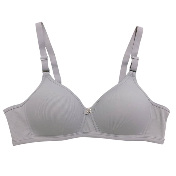 SnZhen Womens Bra With Buttons In Front Women's Non Steel Ring Style Printed Gathered Middle Button Breathable Underwear Daily Bra
