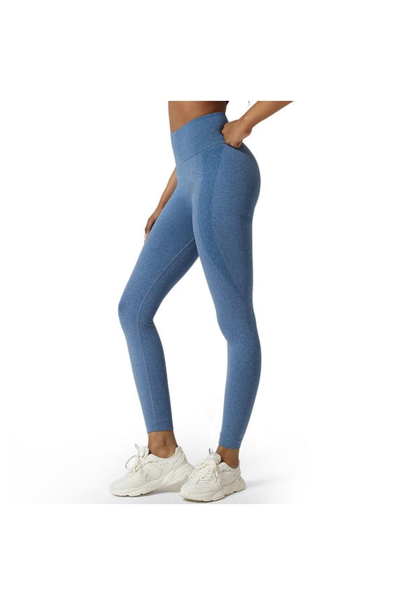 Yoga Pants for Women Tight Women’s Solid Color Yoga Leggings Fitness Running Gym Sports Full Length Active Pants Yoga Full Length Pants Blue M