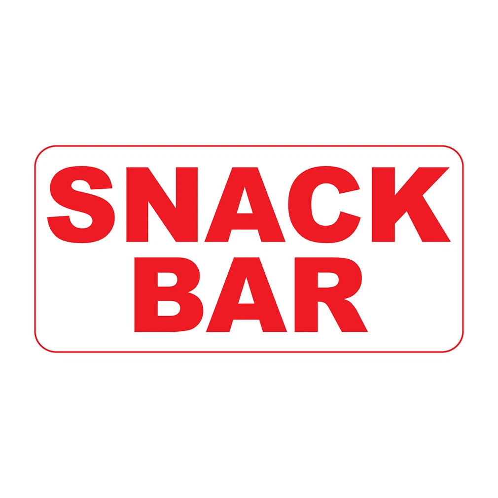 Snack Bar Red Retro Vintage Style Metal Sign - 8 In X 12 In With Holes ...