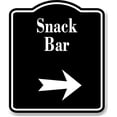 thumbnail image 1 of Snack Bar Right Arrow BLACK Aluminum Composite Sign, 20"x24", 1 of 9