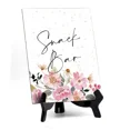 thumbnail image 1 of Snack Bar Table Sign With Easel, Floral Watercolor Design (6" X 8"), 1 of 1