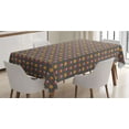 thumbnail image 1 of Snack Bar Tablecloth, Repetitive Pattern of French Fries Burgers and Cola Smiling Tasty Fast Food, Rectangle Satin Table Cover for Dining Room and Kitchen, 60" X 90", Grey Multicolor, by Ambesonne, 1 of 2