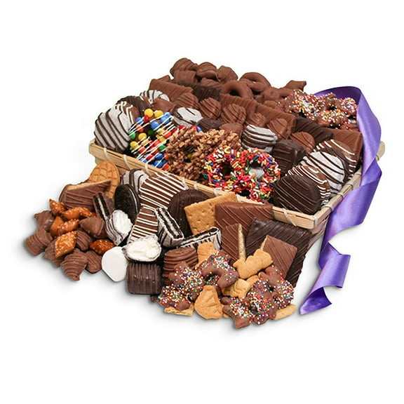 Snack Basket Gourmet Chocolate Covered Treat Gift Basket