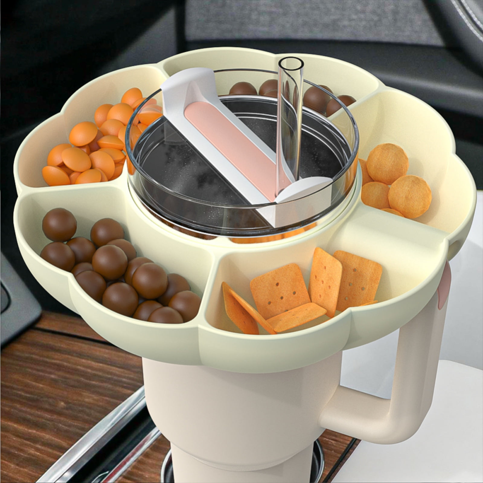 Snack Bowl for 40 oz Tumbler Silicone Tumbler Snack Tray with 5 ...