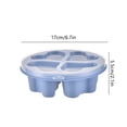 thumbnail image 1 of Snack Box Blue Heart Shaped Food Container with Lid Four Compartments Stackable Bento Box for Fruits Candy Lunch Storage, 1 of 6