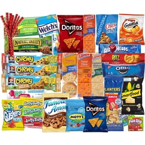 Snack Box Care Package Variety Pack Mix 30 Count Cookies Chips Candy Snacks Box for Office, Holiday, Christmas, Meetings Schools Friends & Family Military College Women Men Adult Kids Snack...