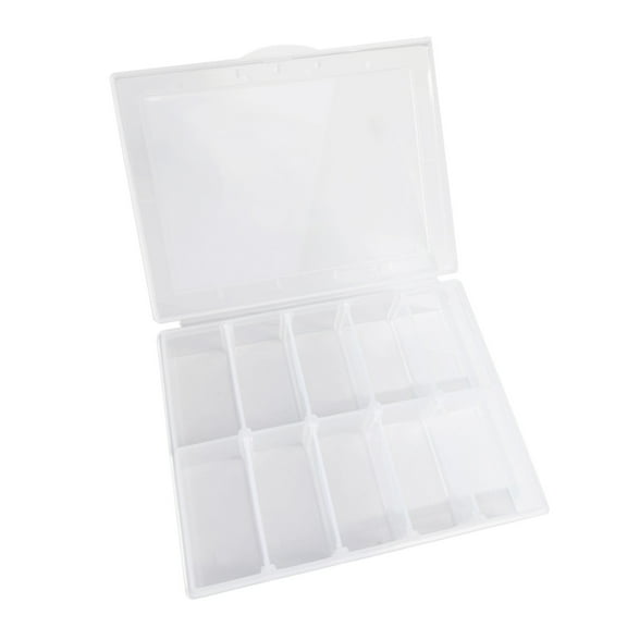 Snack Box Container,10-Compartment Mini Snack Box Food Storage Carrier and Container, Durable Snack Box Container Divided Portable Snack Box for Picnic Travel Party, BPA Free, 1Pc(Clear,5.2x3.9x1.1")