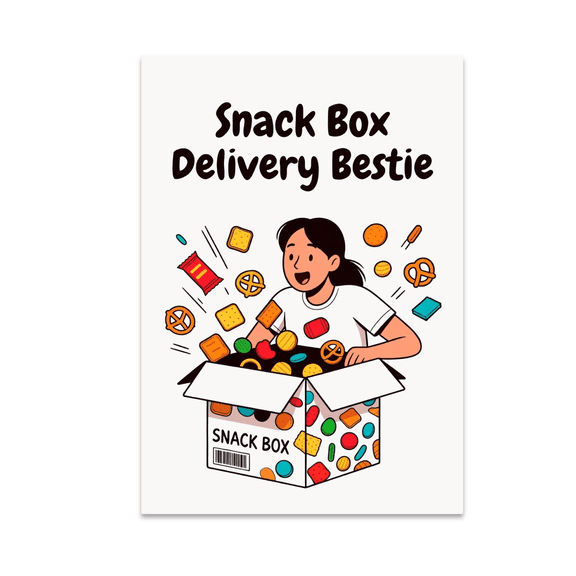 Snack Box Delivery Bestie - Snack Subscription Enthusiast - 13x19 Poster Print