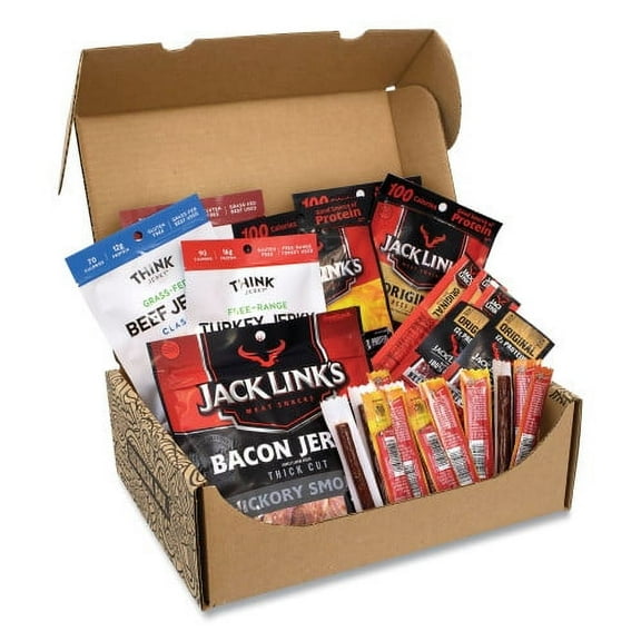 New Snack Box Pros Big Beef Jerky Box, 29 Assorted Snacks/Box, Ships in 1-3 Business Days