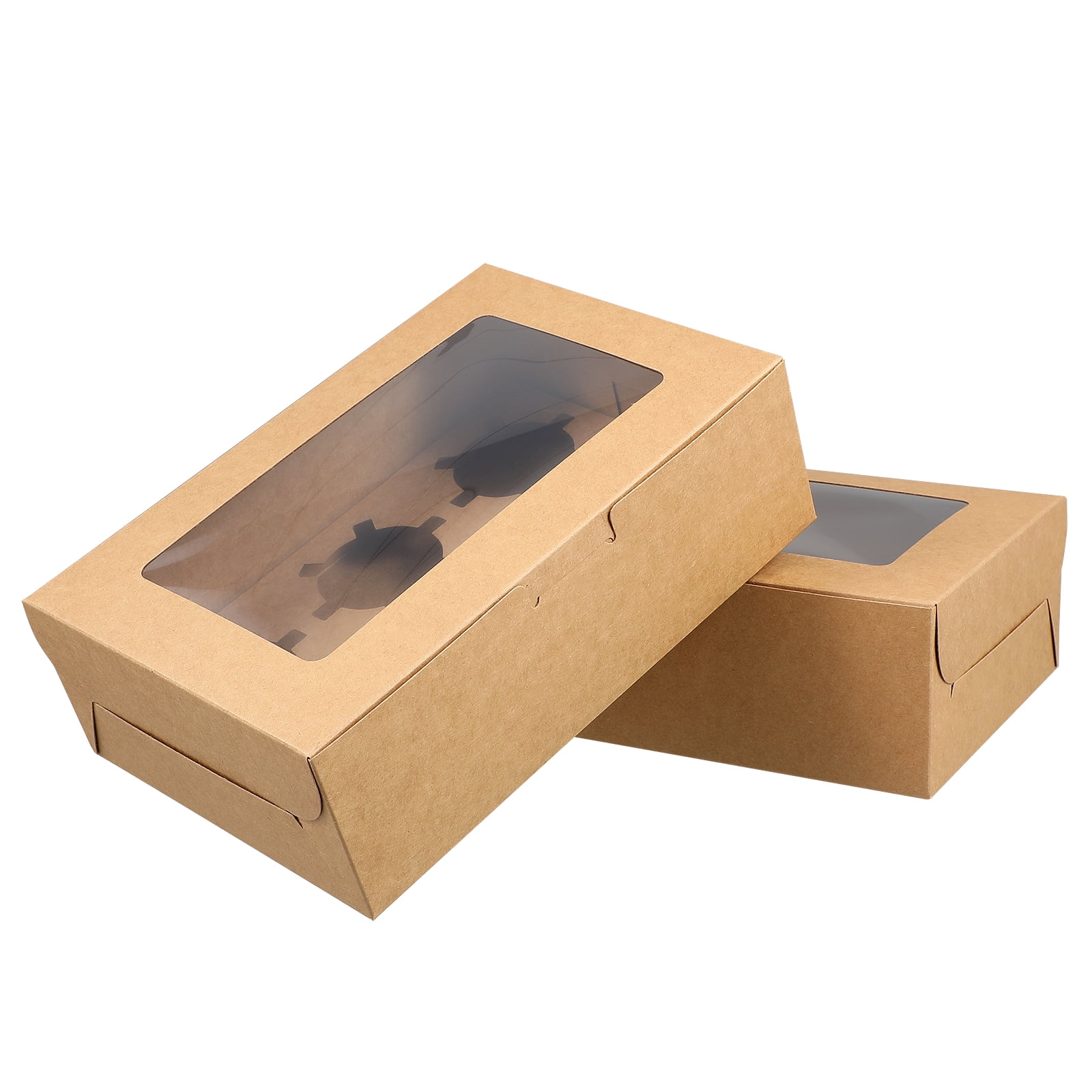Snack Container Take Out Food Containers Packaging Takeaway Kraft Paper Cake Boxes Cupcake with