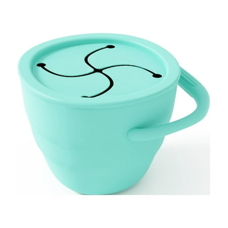 Snack Cup by Muqee Peeko in Mint Green Color for Baby Led Weaning - FDA Approved Silicone