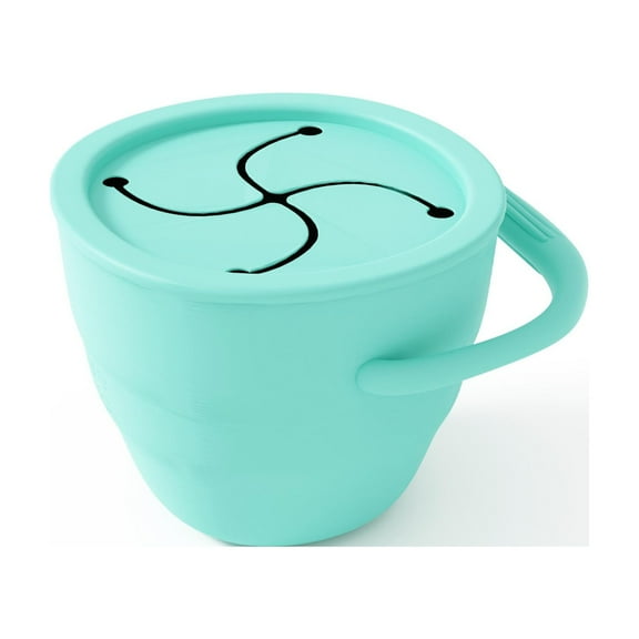 Snack Cup by Muqee Peeko in Mint Green Color for Baby Led Weaning - FDA Approved Silicone