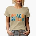 thumbnail image 1 of Snack Dealer, Funny Name or Title for Moms or Mothers of Kids, Groovy Retro Wavy Text Merch Gift, Tan T-Shirt, 3XL, 1 of 5
