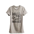 thumbnail image 1 of Snack Dealer Kiss Stealer Booboo Healer Women's Fashion Relaxed T-Shirt Tee Heather Tan 2X-Large, 1 of 3