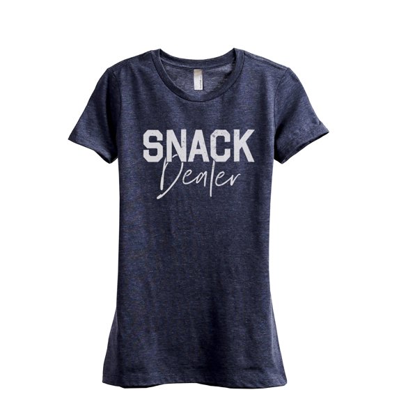 Snack Dealer Women's Fashion Relaxed T-Shirt Tee Heather Navy Medium