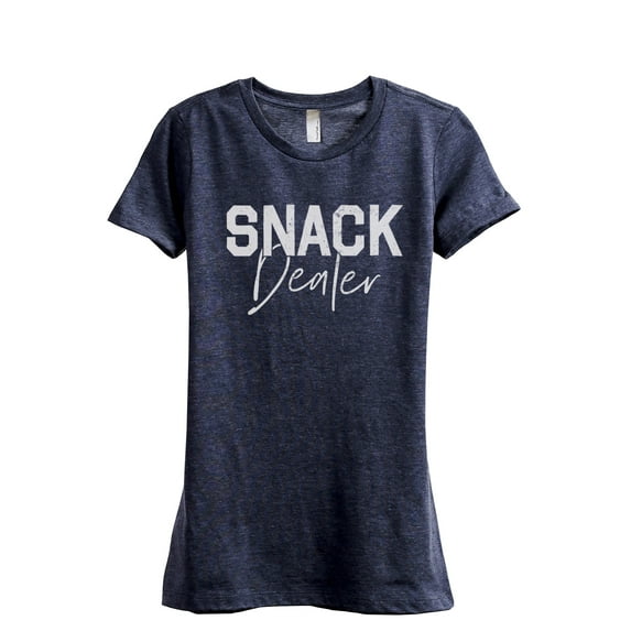 Snack Dealer Women's Fashion Relaxed T-Shirt Tee Heather Navy Small