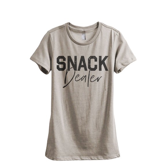 Snack Dealer Women's Fashion Relaxed T-Shirt Tee Heather Tan Large