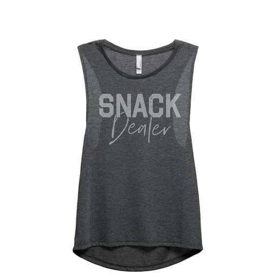 Snack Dealer Women's Fashion Sleeveless Muscle Workout Yoga Tank Top Charcoal Grey Small