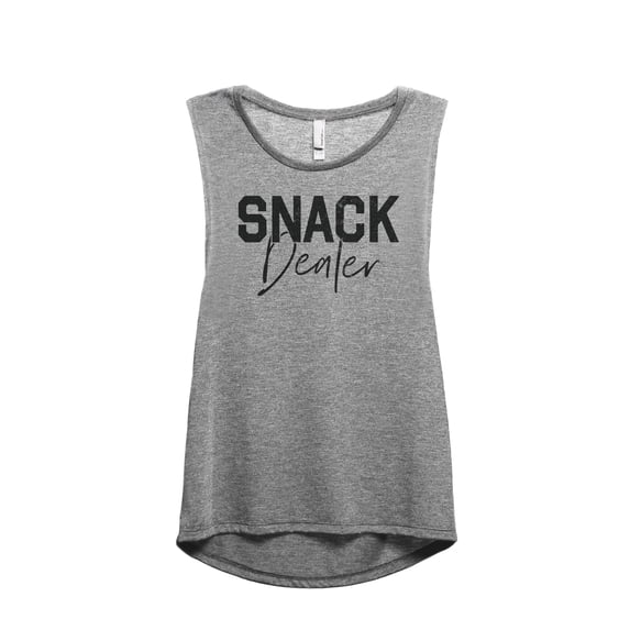 Snack Dealer Women's Fashion Sleeveless Muscle Workout Yoga Tank Top Heather Grey Grey Medium