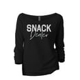 thumbnail image 1 of Snack Dealer Women's Fashion Slouchy 3/4 Sleeves Raglan Lightweight Sweatshirt Black X-Large, 1 of 3